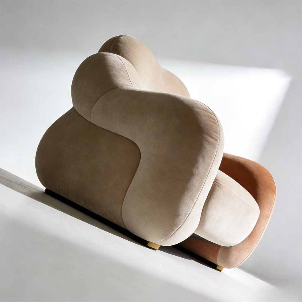 かわいい一人用子供用ソファ正面画像