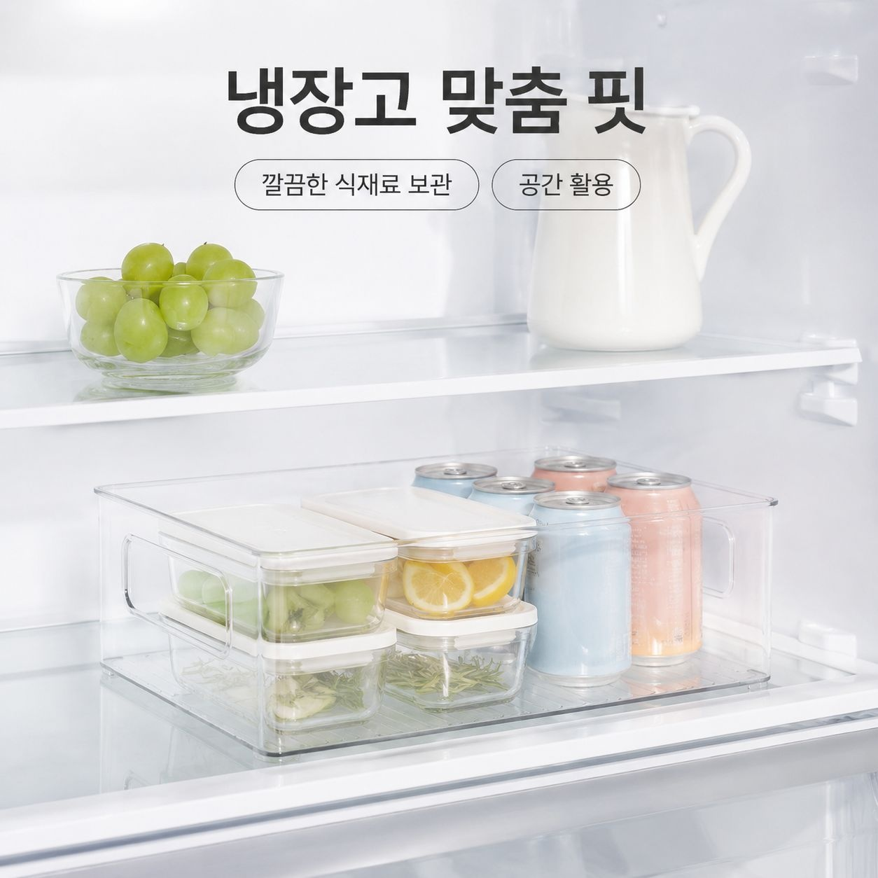 데스크탑 수납함 PET 투명 수납함