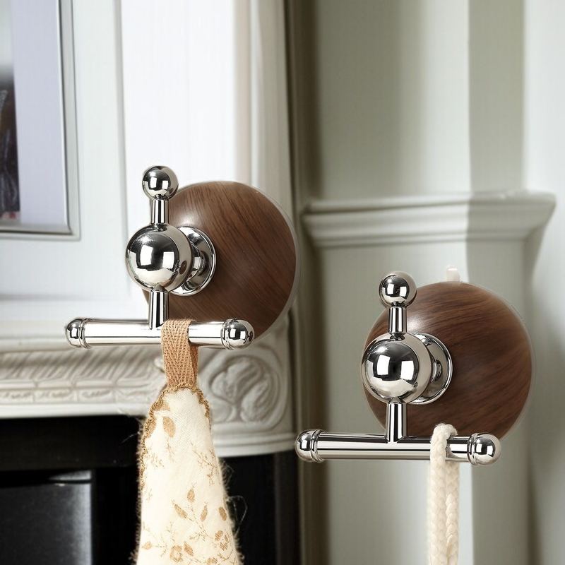 문 뒤 펀치 프리 헴 흡착판 걸이 강력 빨판 행거 현관 우드 강력 걸이 화장실 행거