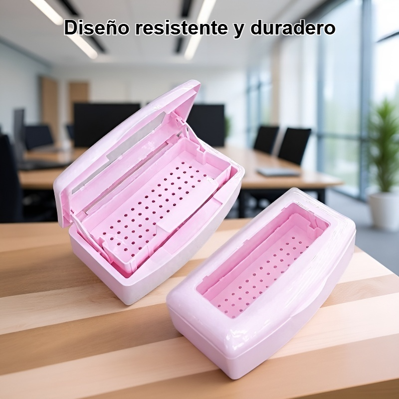 Caja de almacenamiento para desinfección de uñas de gran capacidad