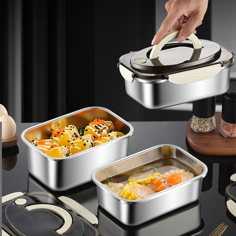 Pojemnik na żywność ze stali nierdzewnej z pokrywką