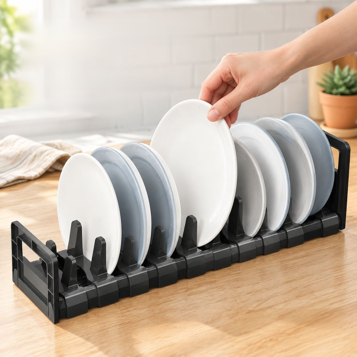 Escurridor de cubiertos moderno y compacto