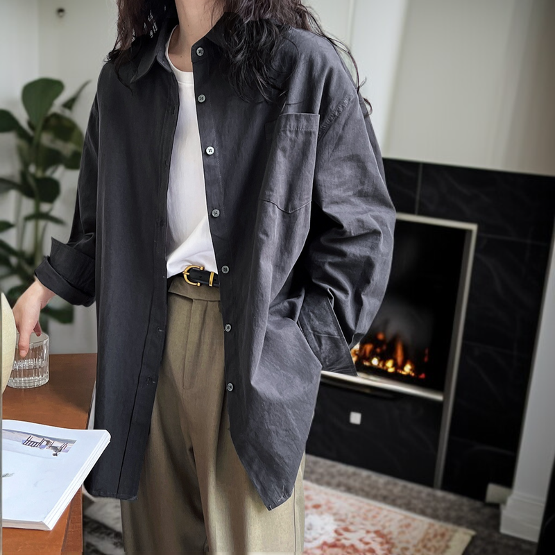 ロキシー レディース ワイドロングスリーブシャツ 秋 カジュアルアウター