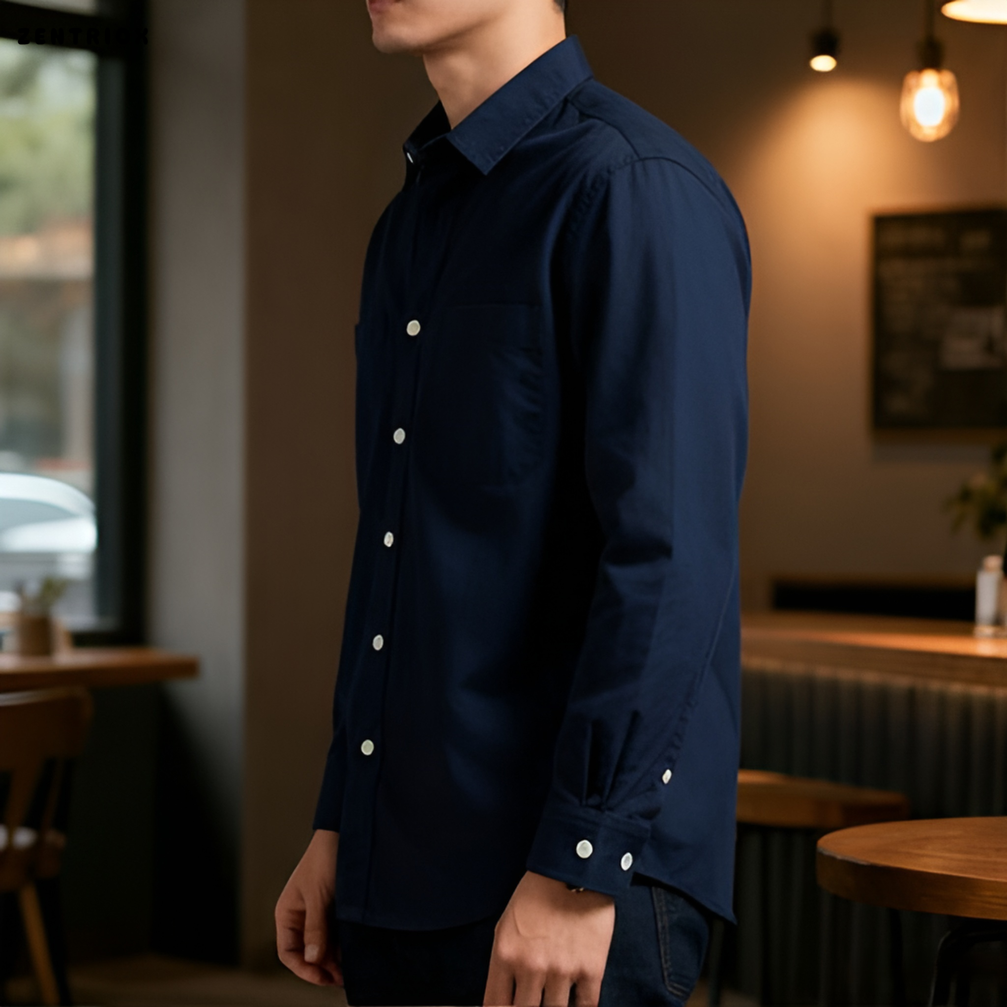 남성 가을 루즈 긴팔 셔츠 재킷