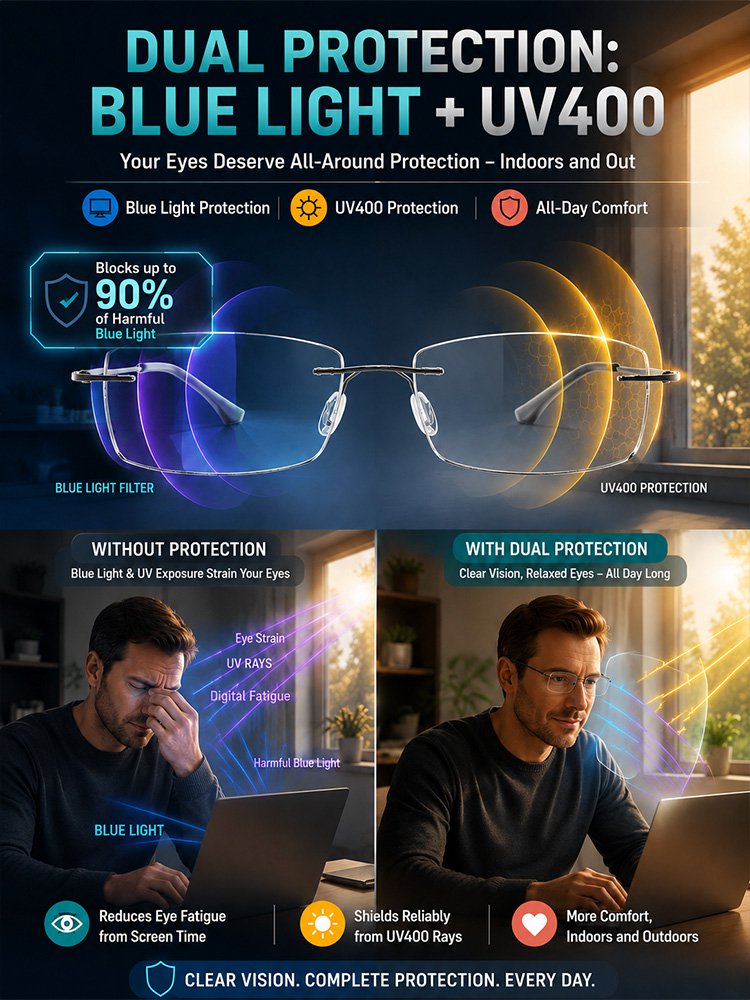 Designer & Doctor Edition Ultra-light Photochromic Reading Glasses