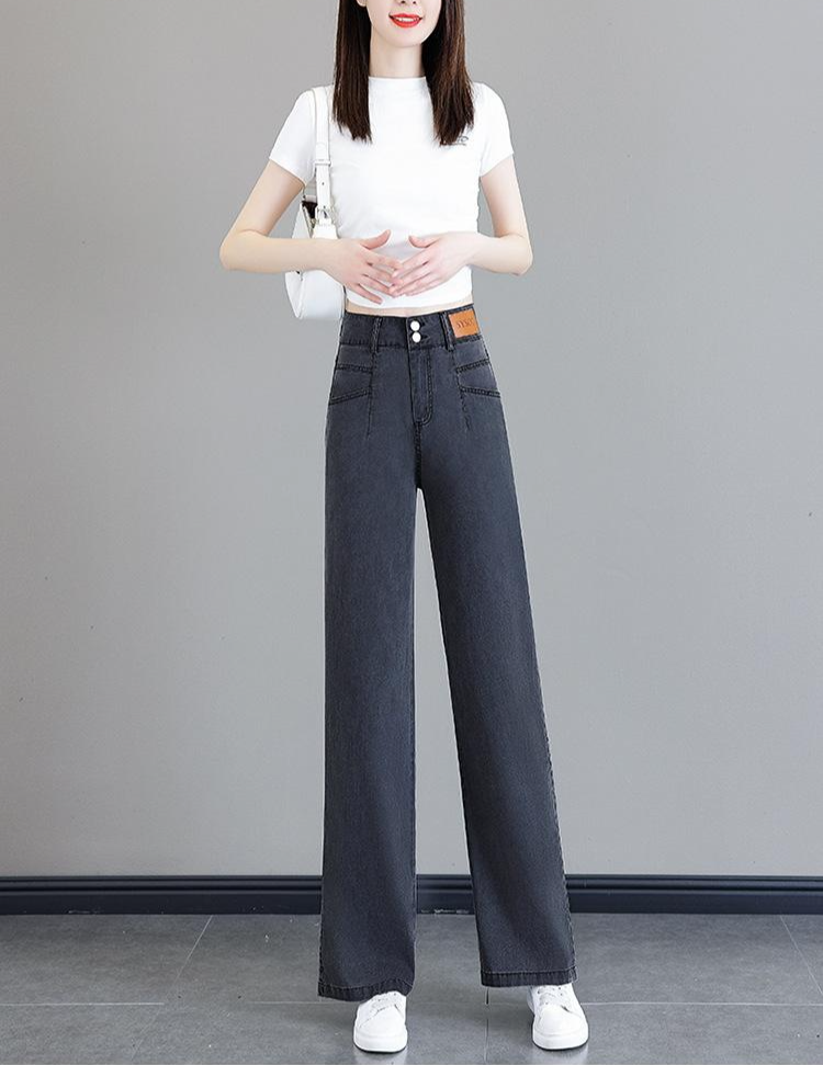 얇고 시원한 소재의 텐셀 청바지 여름 패션