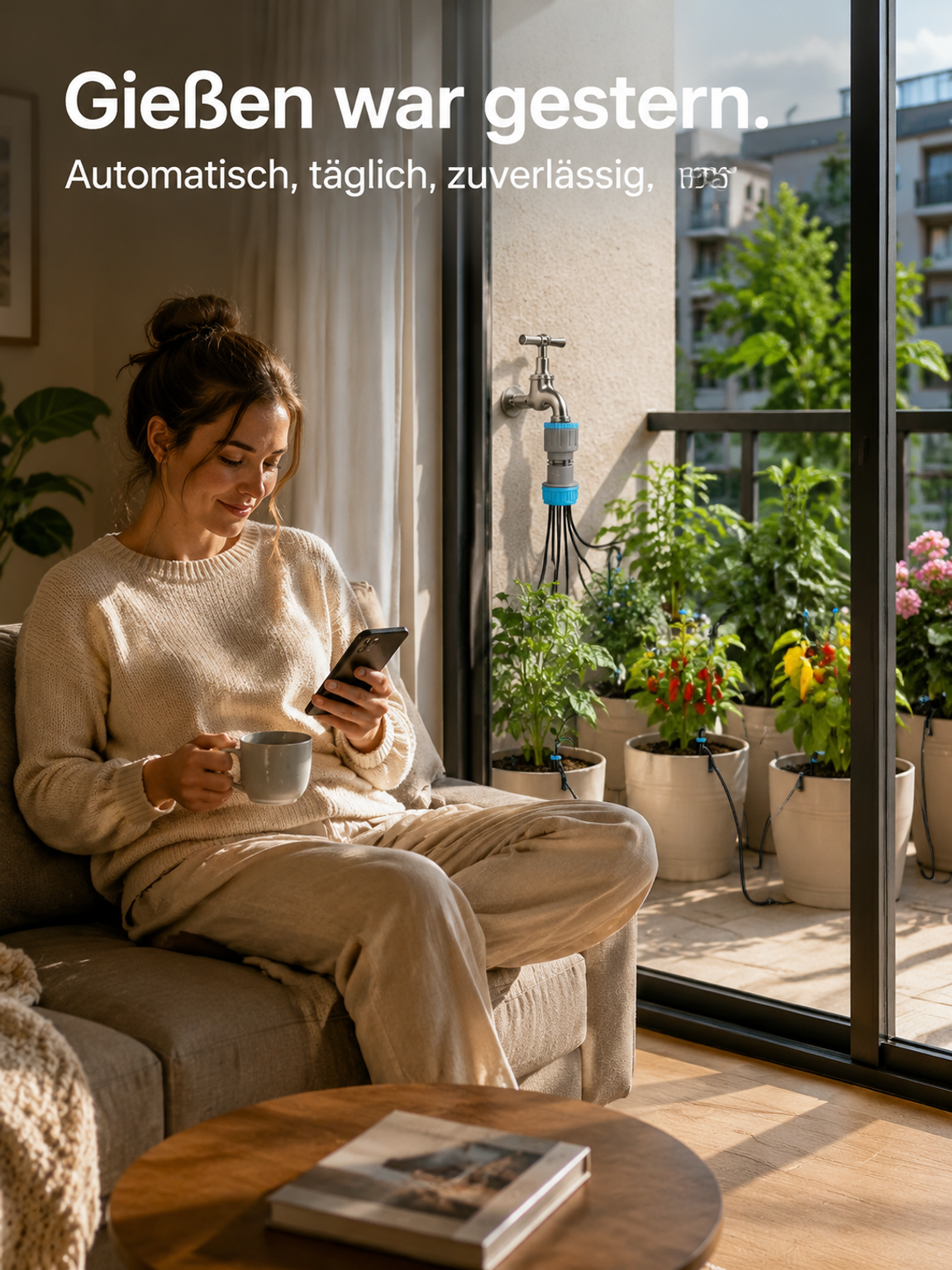 10-Kopf Tropfbewässerungsset Automatischer Bewässerer für Zimmerpflanzen und Sukkulenten