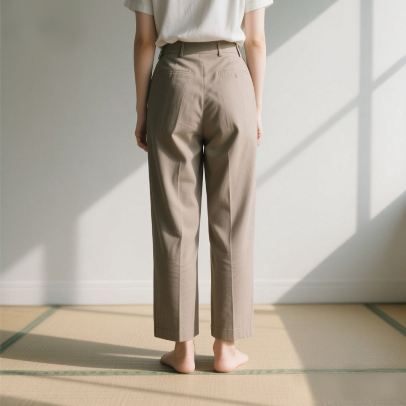 ゆったりシルエットのハーレム風パンツ着用イメージ