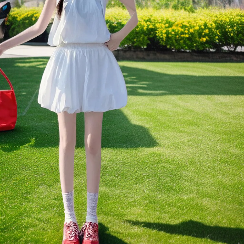 安全インナーパンツ付きミニスカート