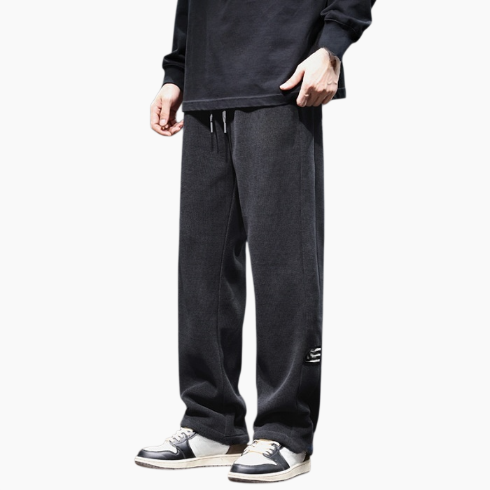 남성 트레이닝 캐주얼 팬츠 드롭감 와이드 와이드 팬츠 긴바지 보오 남성