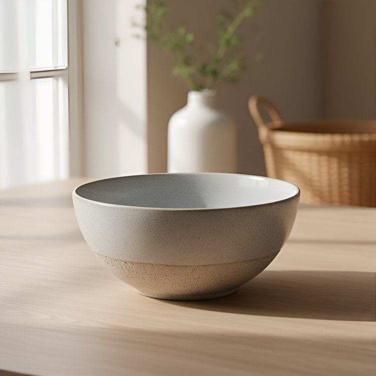 Šedé jednoduché keramické misky (3 kusy)