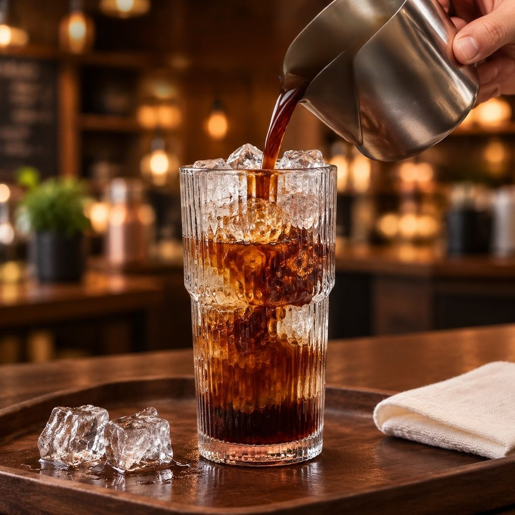 Minimalist Vertical Stripe Glass Cup