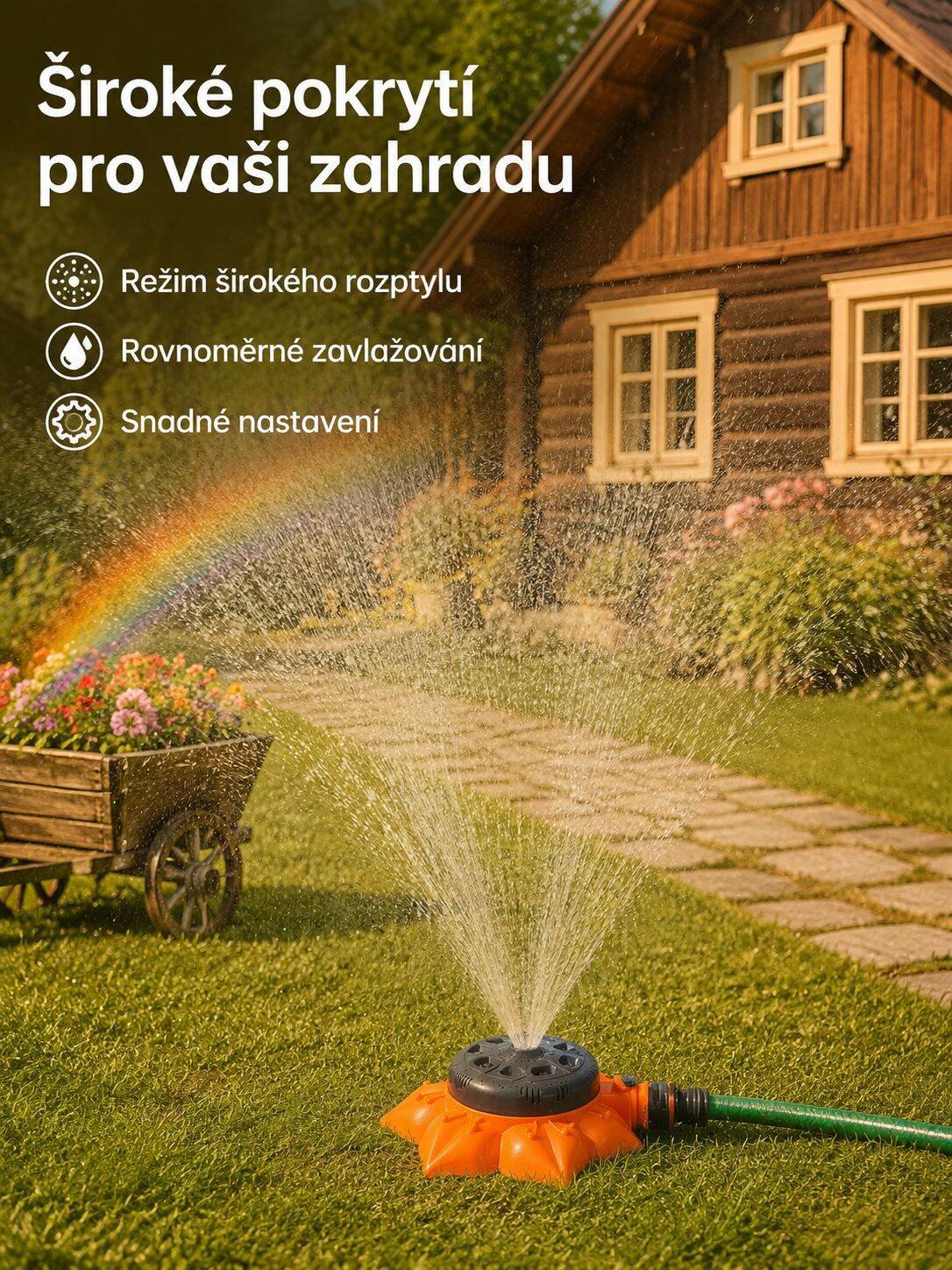 Automatický zavlažovací systém pro zahradu