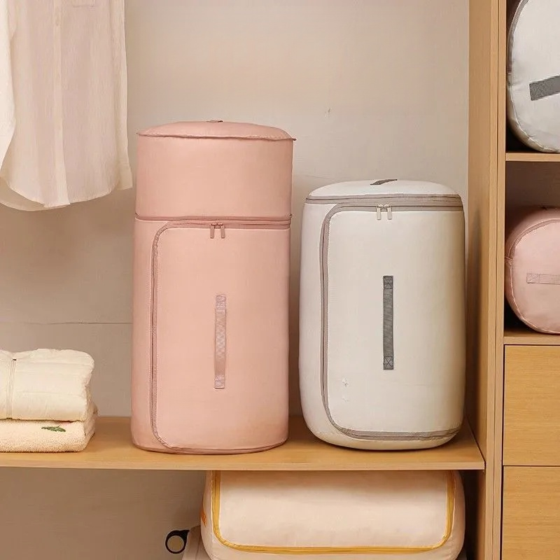 Sac à couette cylindrique compressible