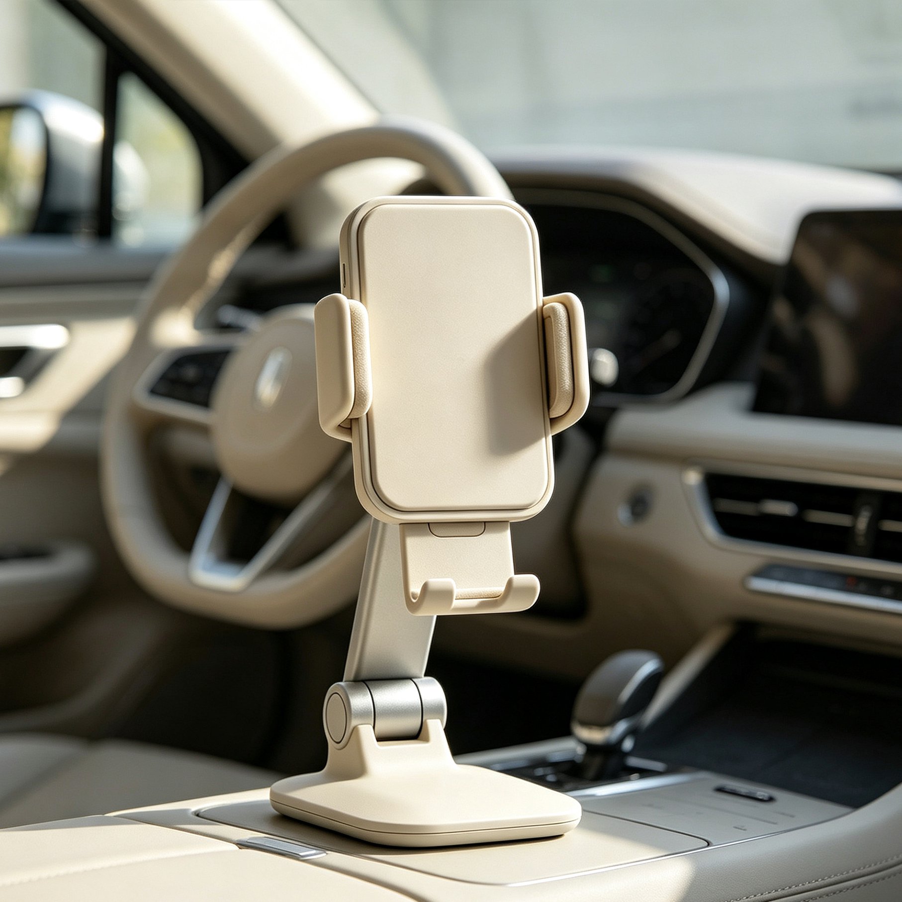 Easy to install dashboard phone mount for car