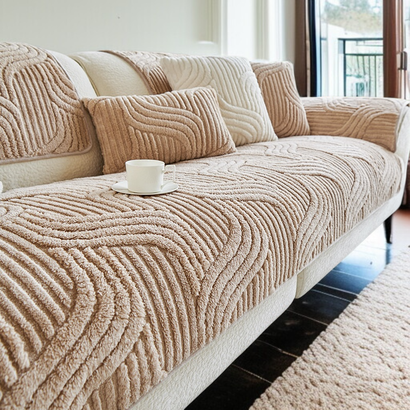 Haushalt Anti-Rutsch Baumwoll-Samt Sofa Kissen Atmungsaktive Rückenlehne mit Anti-Rutsch Partikeln