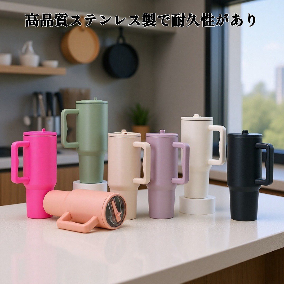 大容量二重壁ステンレス魔法瓶の全体画像