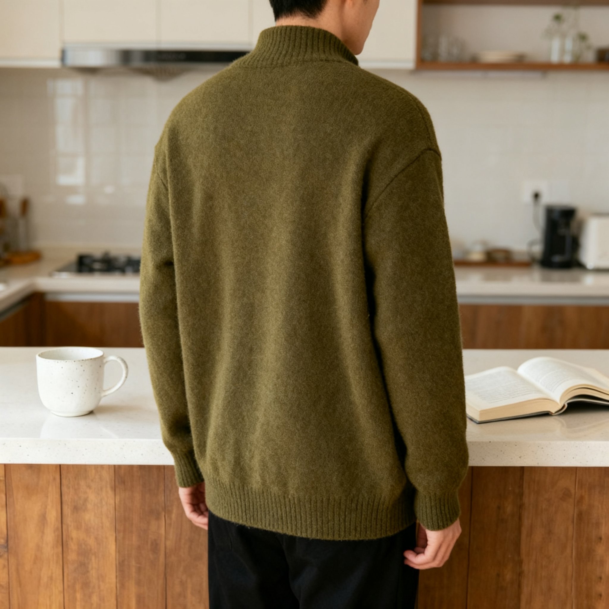 ジッパーデザインセーター