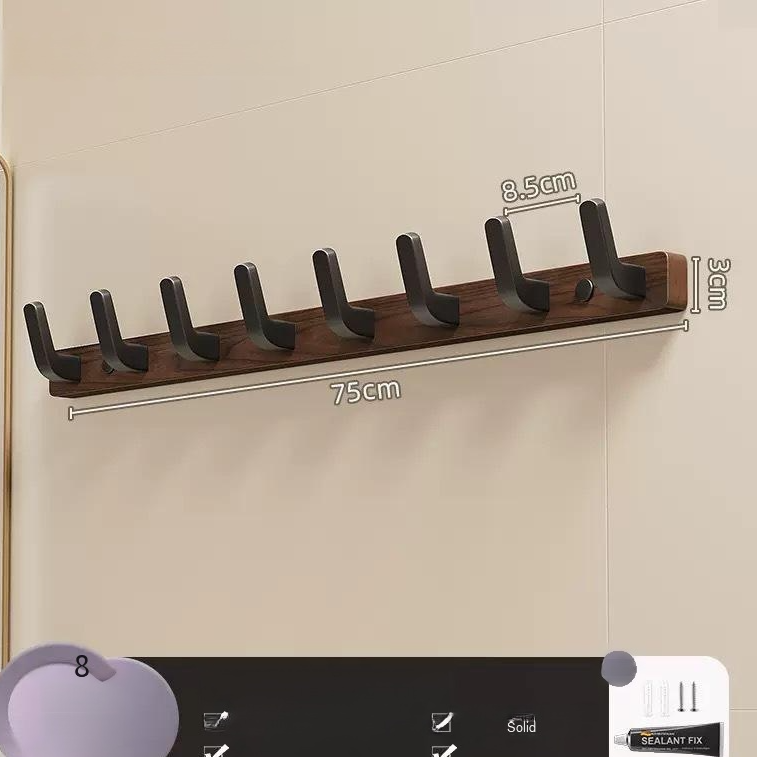 Behind-the-door storage hooks