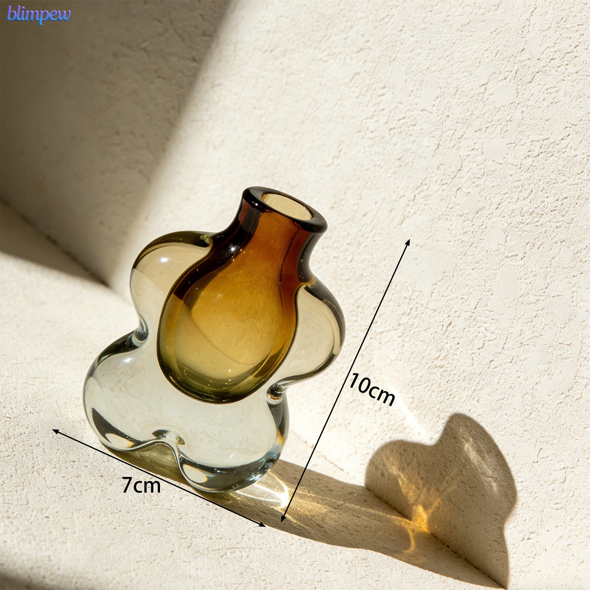Set of 4 glass vases for home decoration