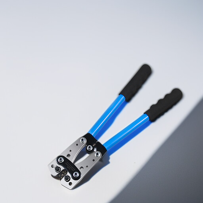 大型ケーブルカッター圧着セット 冷圧端子クランプ ノーズベア圧着プライヤー 裸圧着ケーブルカッター