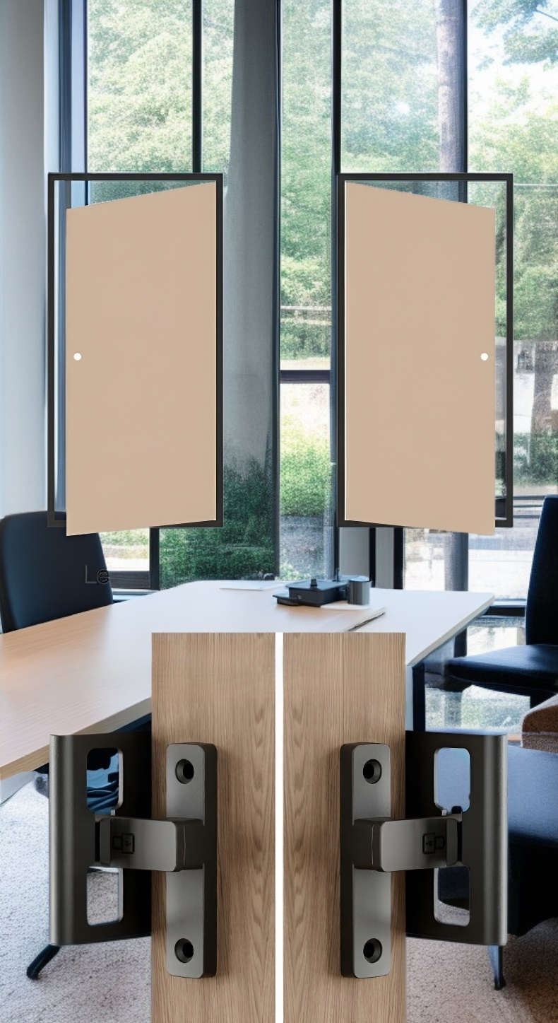 안전한 실내 도어락 사용 장면