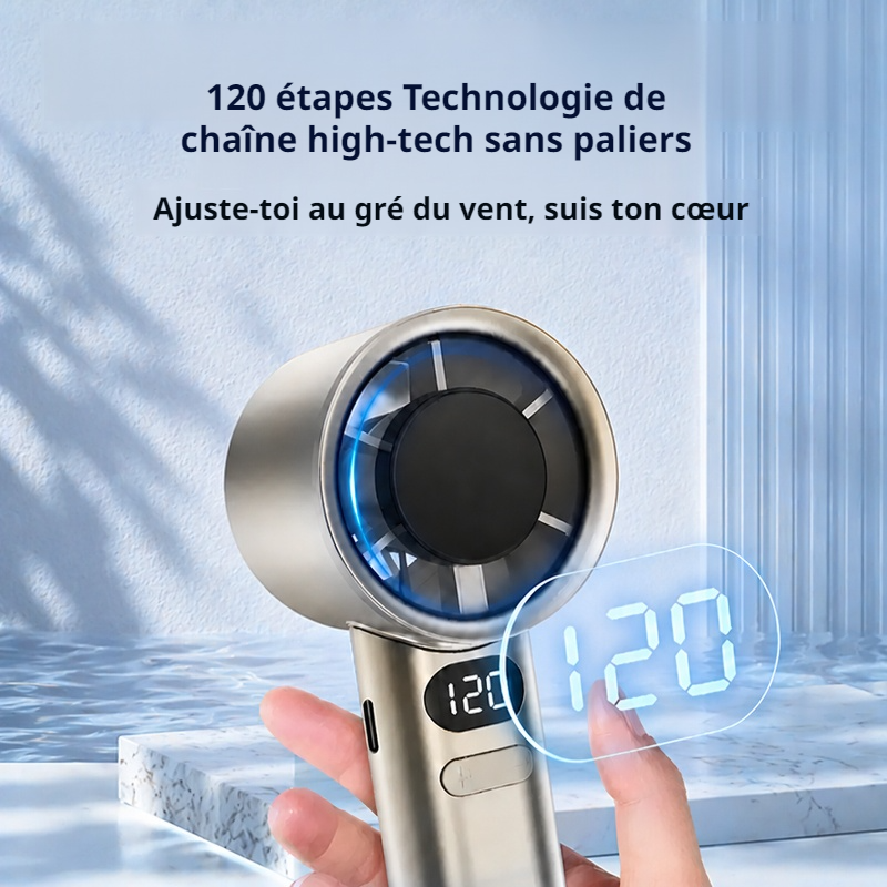 Mini ventilateur portable rechargeable USB, idéal pour l'extérieur