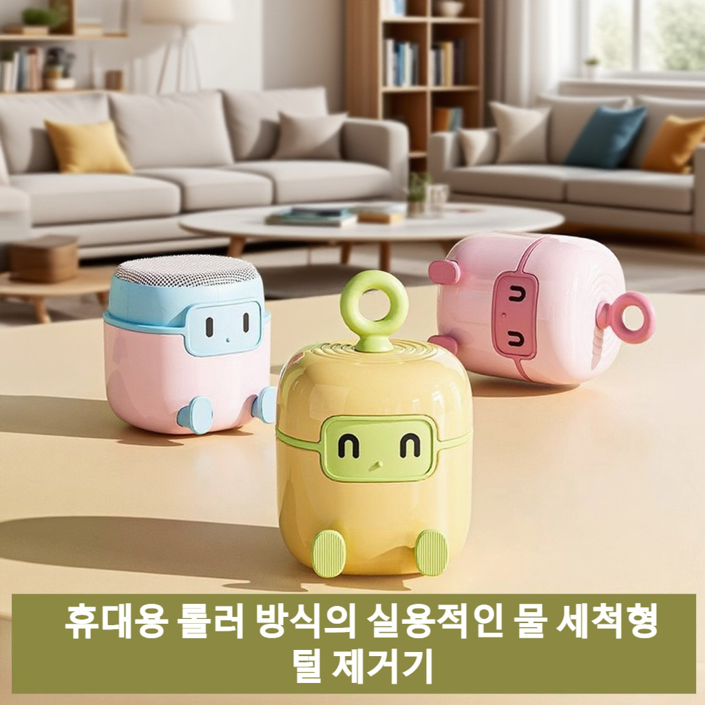 휴대용 롤러 브러시 세척 린트 제거기