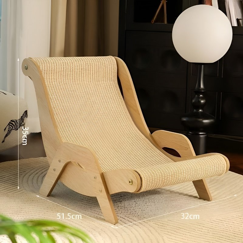 เก้าอี้โซฟาแมวทำจากป่านศรนารายณ์ ทนต่อการขีดข่วน