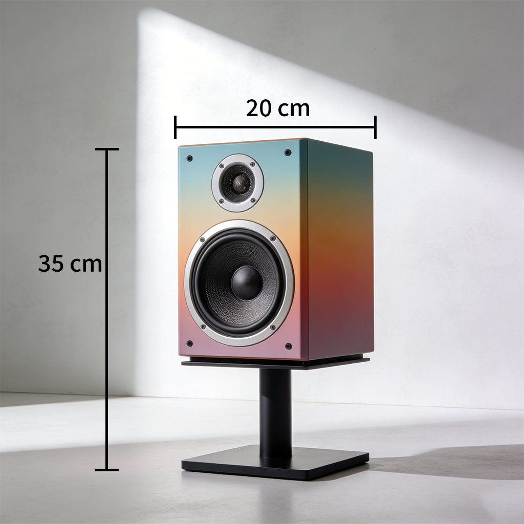 Altavoz inalámbrico instalado en una sala de estar moderna