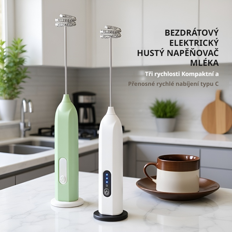 Bezdrátový elektrický mini šlehač na vejce