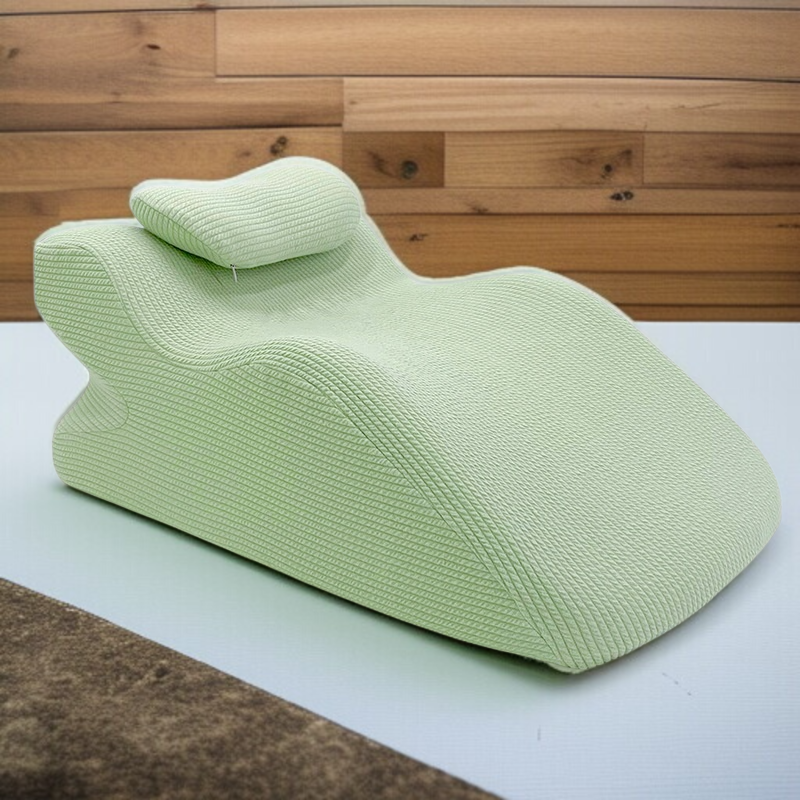 Ergonomic pillow designed for prone sleeping comfort