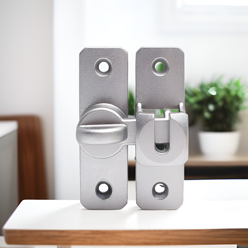 Pestillo antirrobo para puerta, cerradura de 90° con clip para puertas corredizas