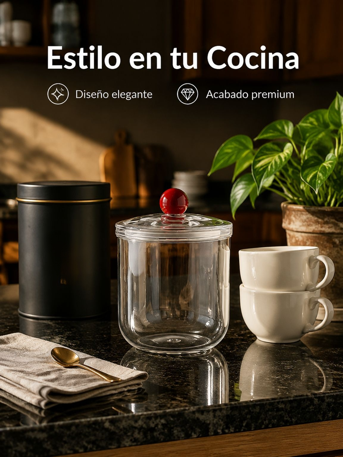 Recipiente para almacenar granos de café