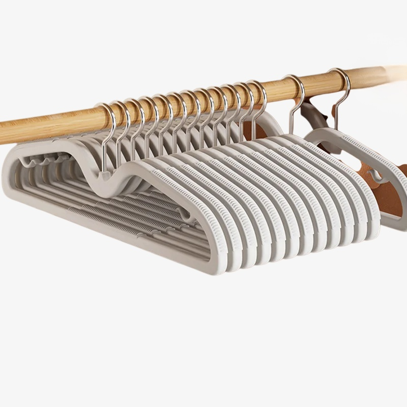 Perchero giratorio de plástico, diseño de hombro ancho, sin marcas, ideal para ropa pesada y húmeda