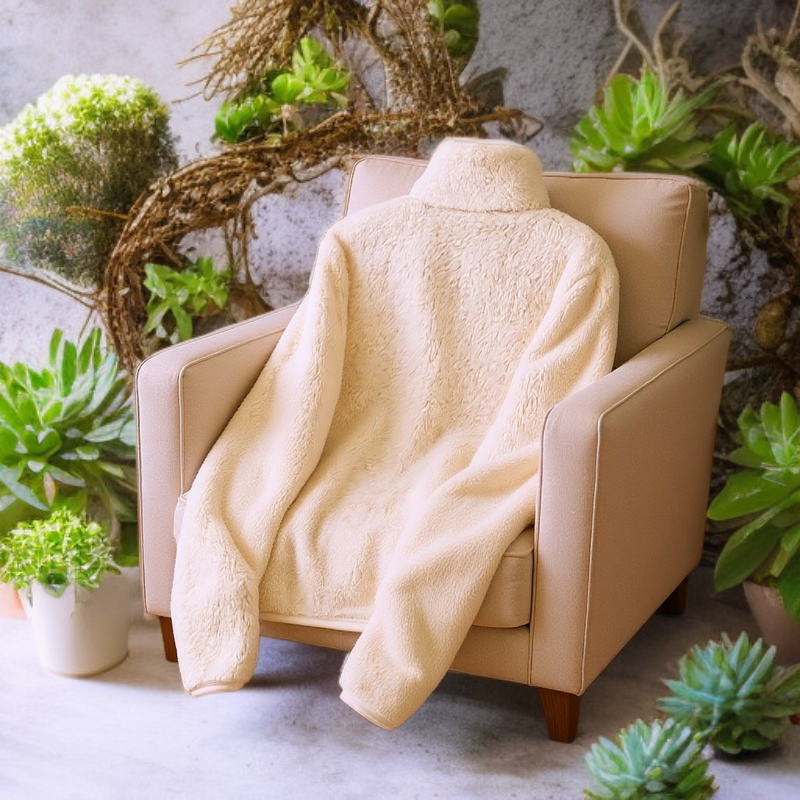 【Brelia-jp】男女兼用両面ロングフリース裏地コート、秋冬スタイル、コーラルフリースの裏地付きフリースジャケット、暖かくて厚みがあります。