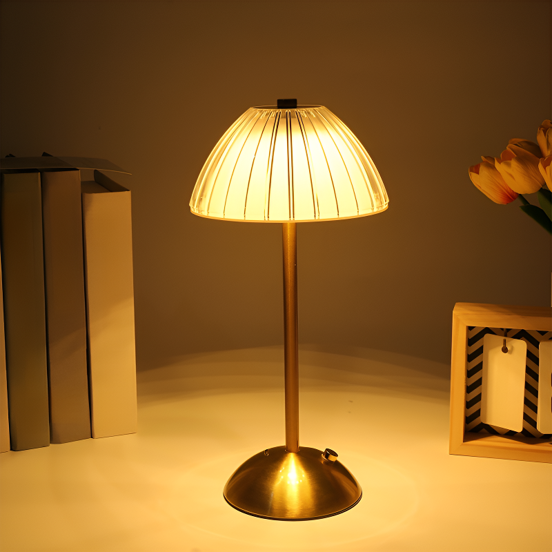 Lámpara de escritorio LED tricolor retro