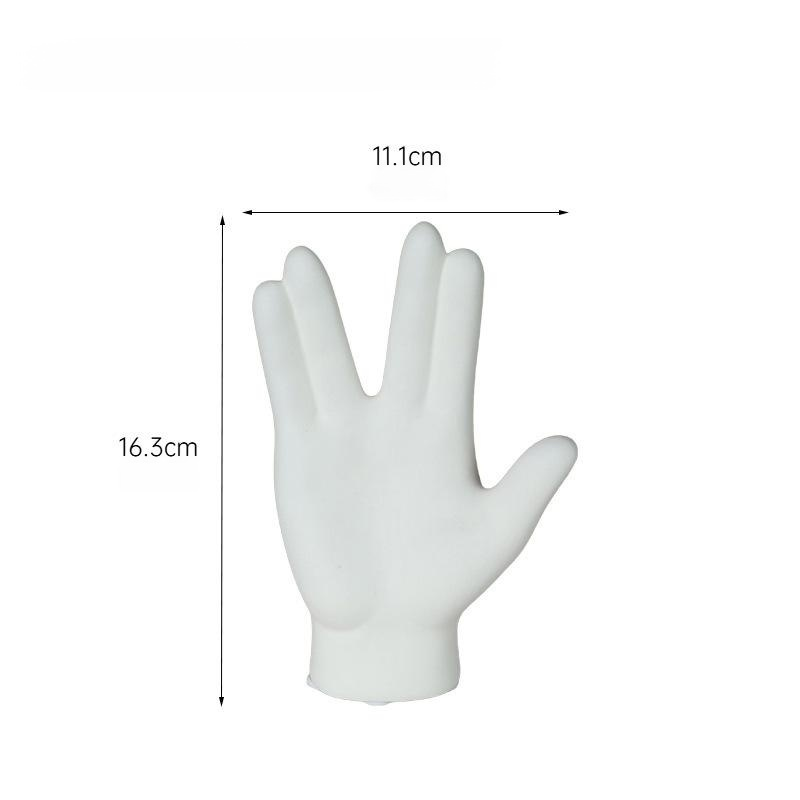 Keramik-Dekoration in Handform