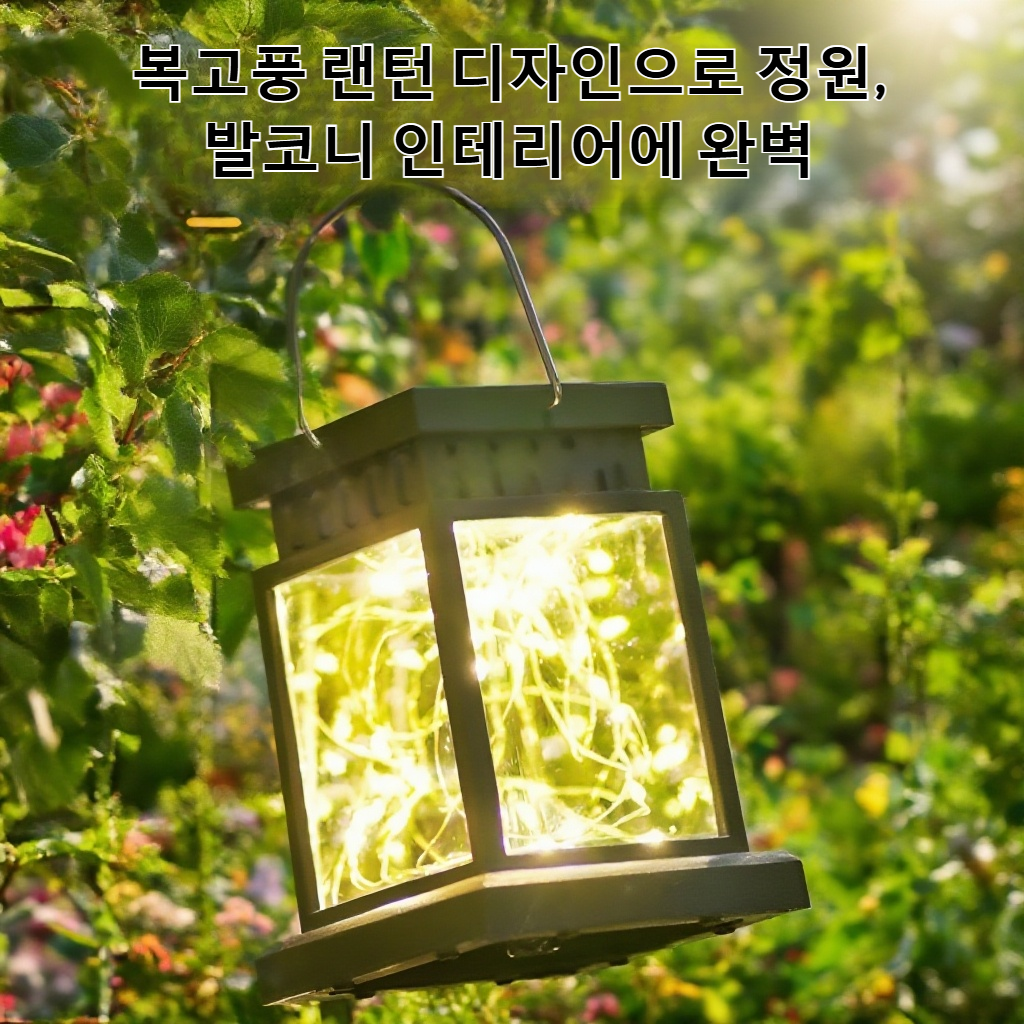 야외용 태양광 조명 설치 모습