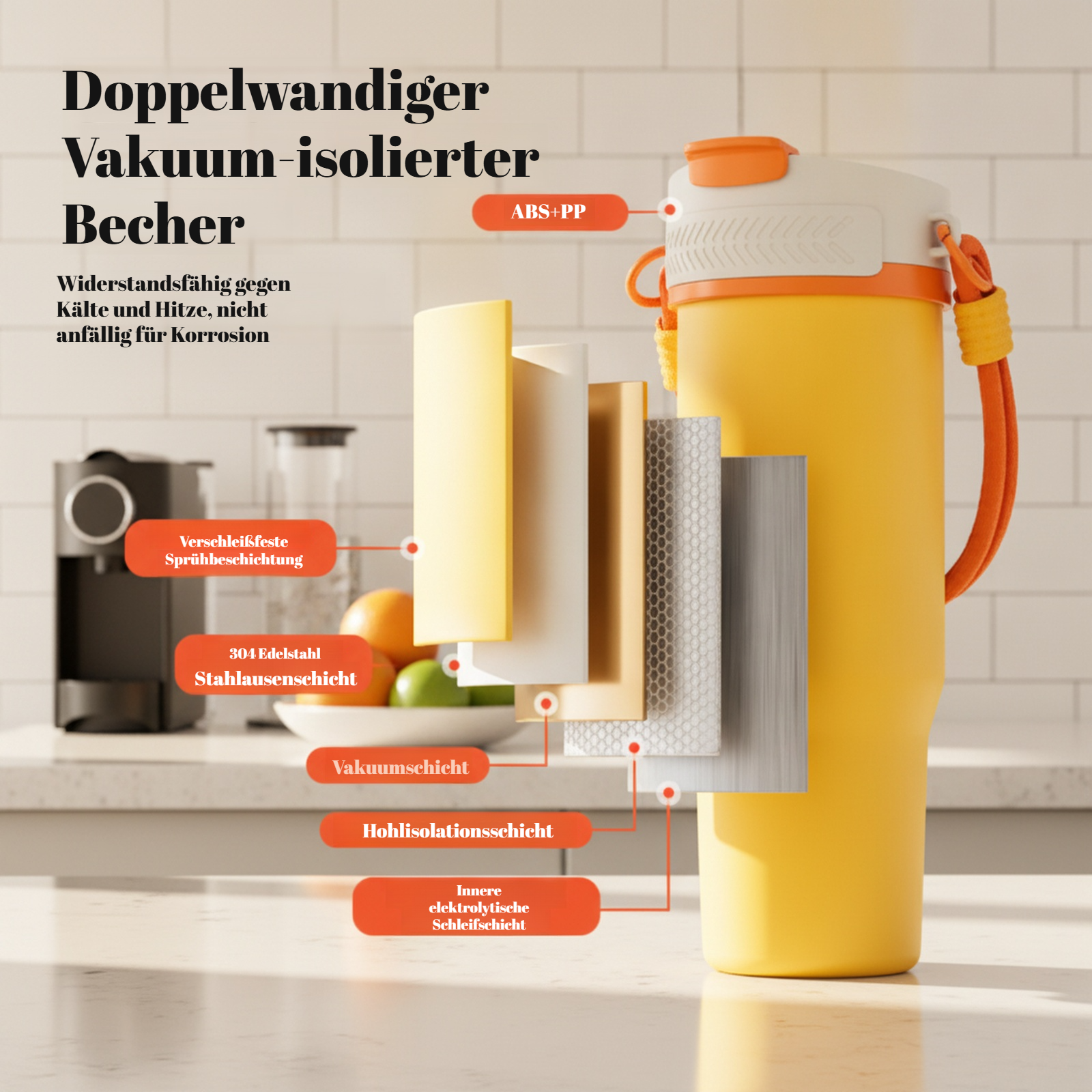 Kompakter Eiscrusher Mixer 900ml Große Kapazität Entsafter