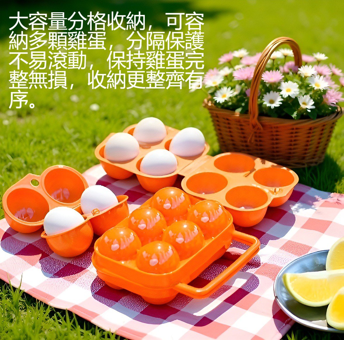 便攜分格蛋托安全收納雞蛋