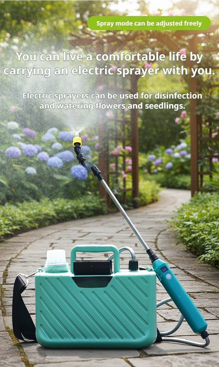 Small portable electric sprayer for easy gardening