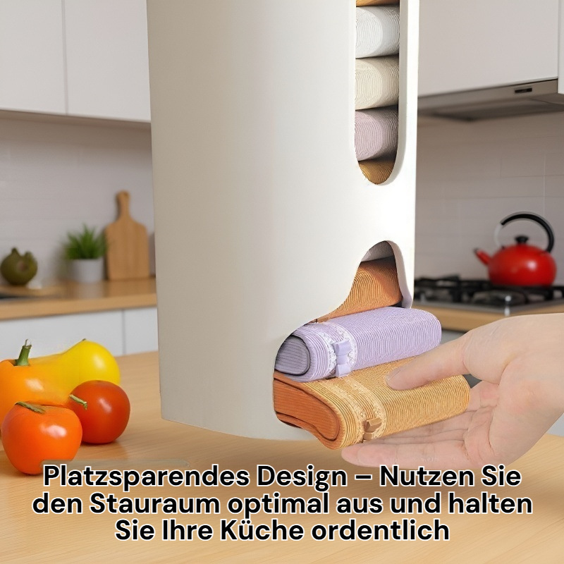 Aufbewahrungsständer für Plastiktüten ohne Bohren für die Küche