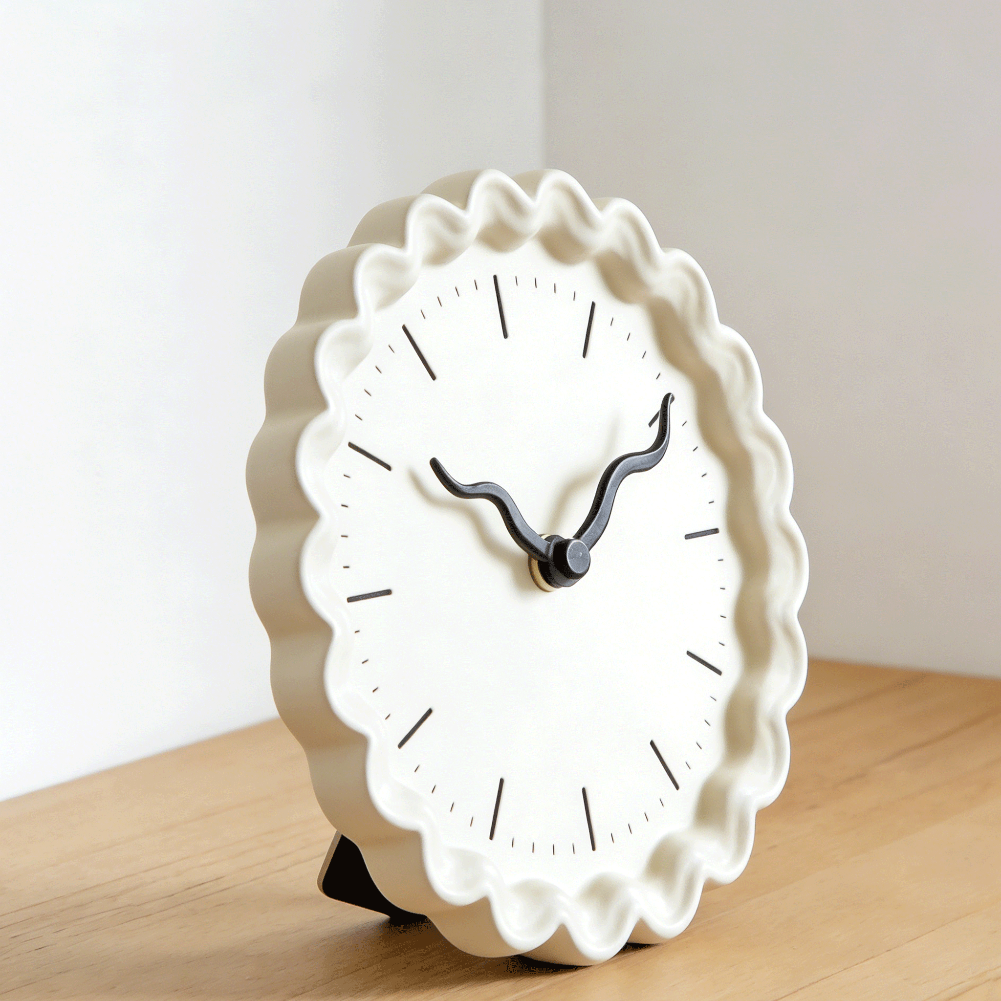 Reloj moderno y combinable en pared de sala