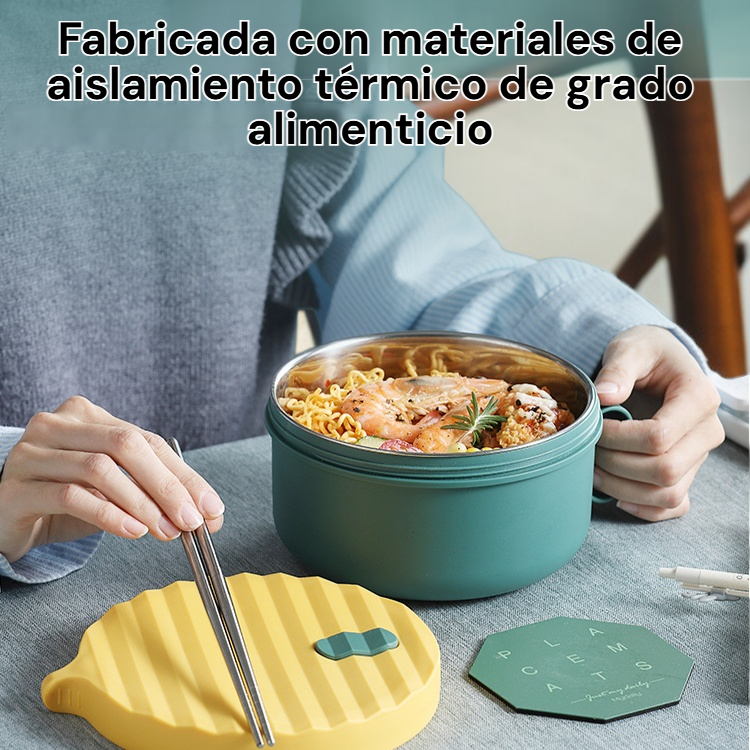 Lonchera de trabajo, aislamiento térmico de grado alimenticio.