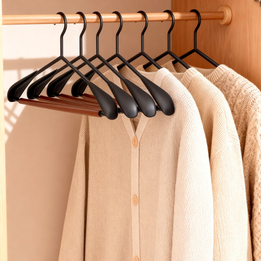 防滑無痕防鼓包櫸木衣架
