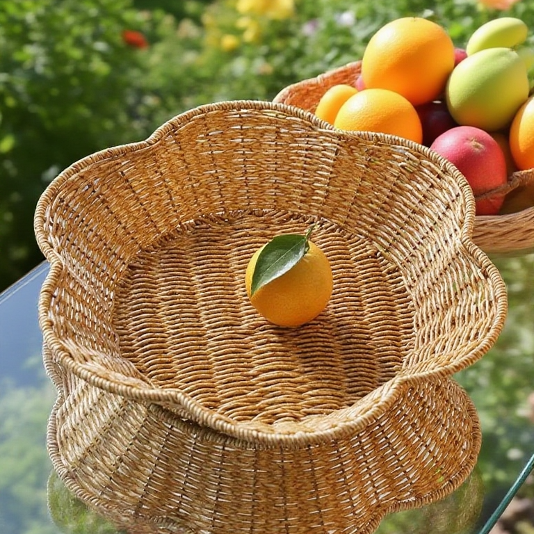 등나무 레이스 과일 바구니 전체 모습