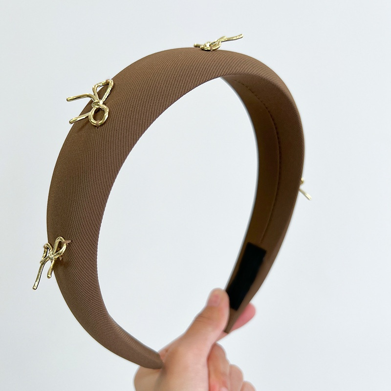 Solid color bow headband