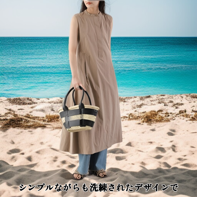 ベルト付きシャツワンピース