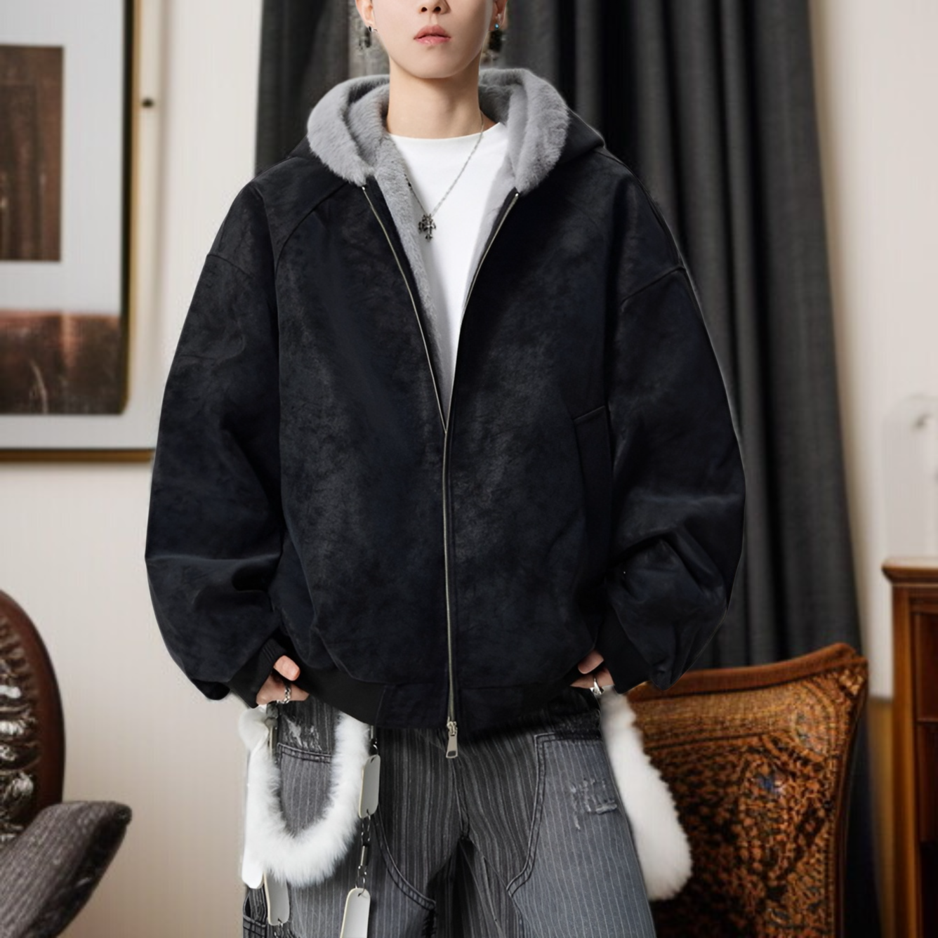 Abrigo de invierno con diseño moderno y protección contra el frío